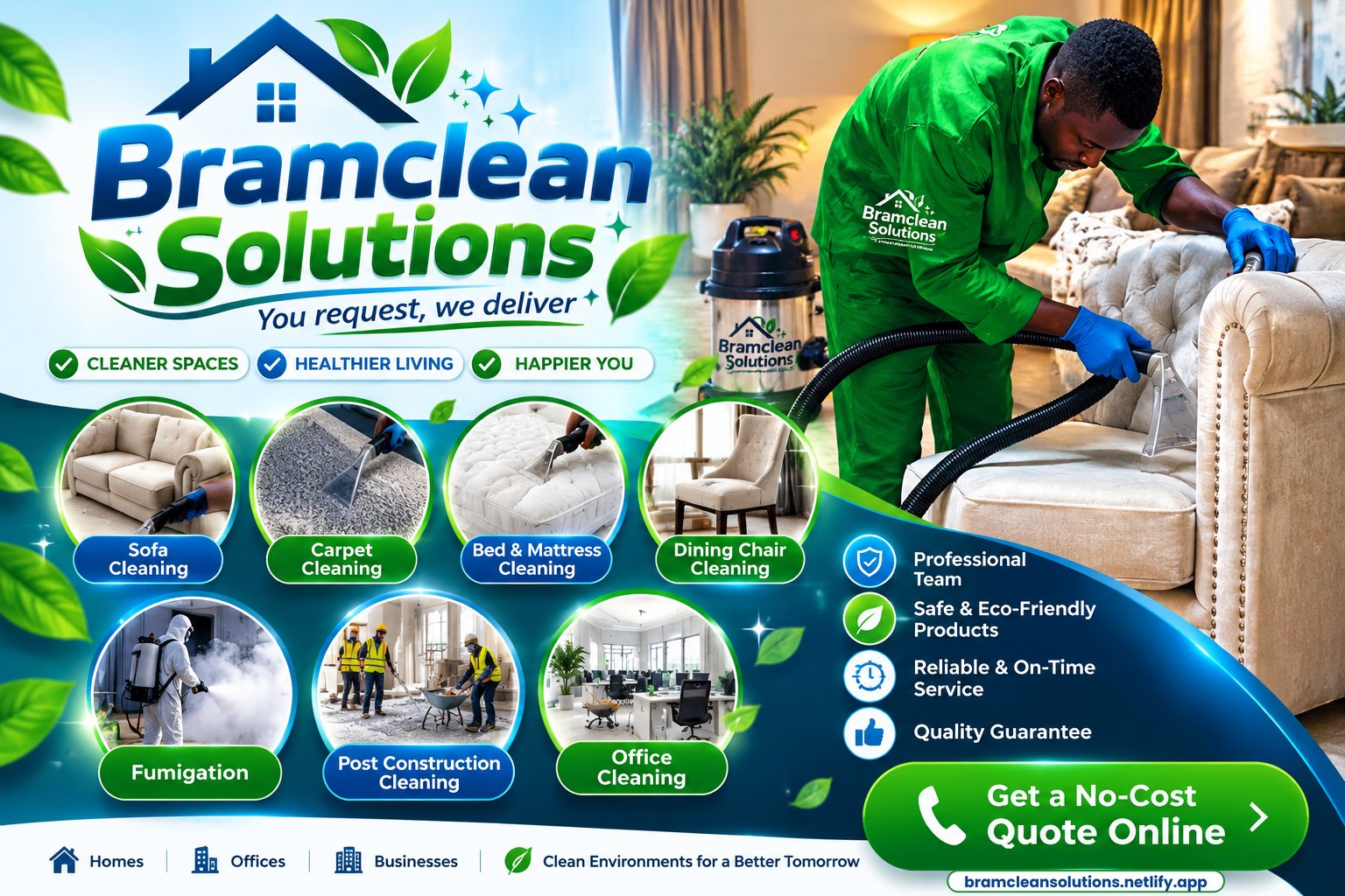 Bramclean Solutions - cleaning and fumigation services